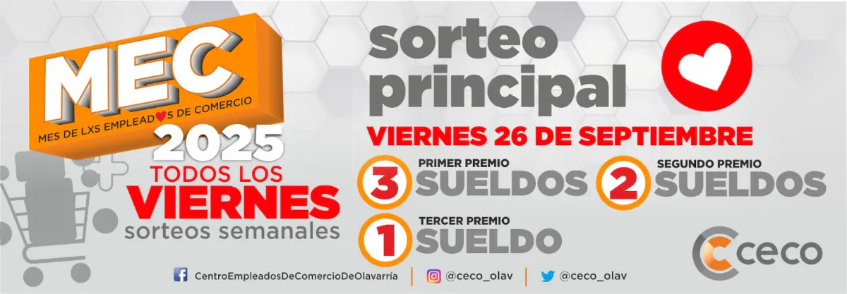 Sorteos en el Mes del Empleado de Comercio